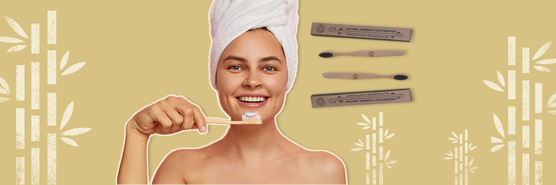 Buy The Sustainery bamboo toothbrush on Woovly