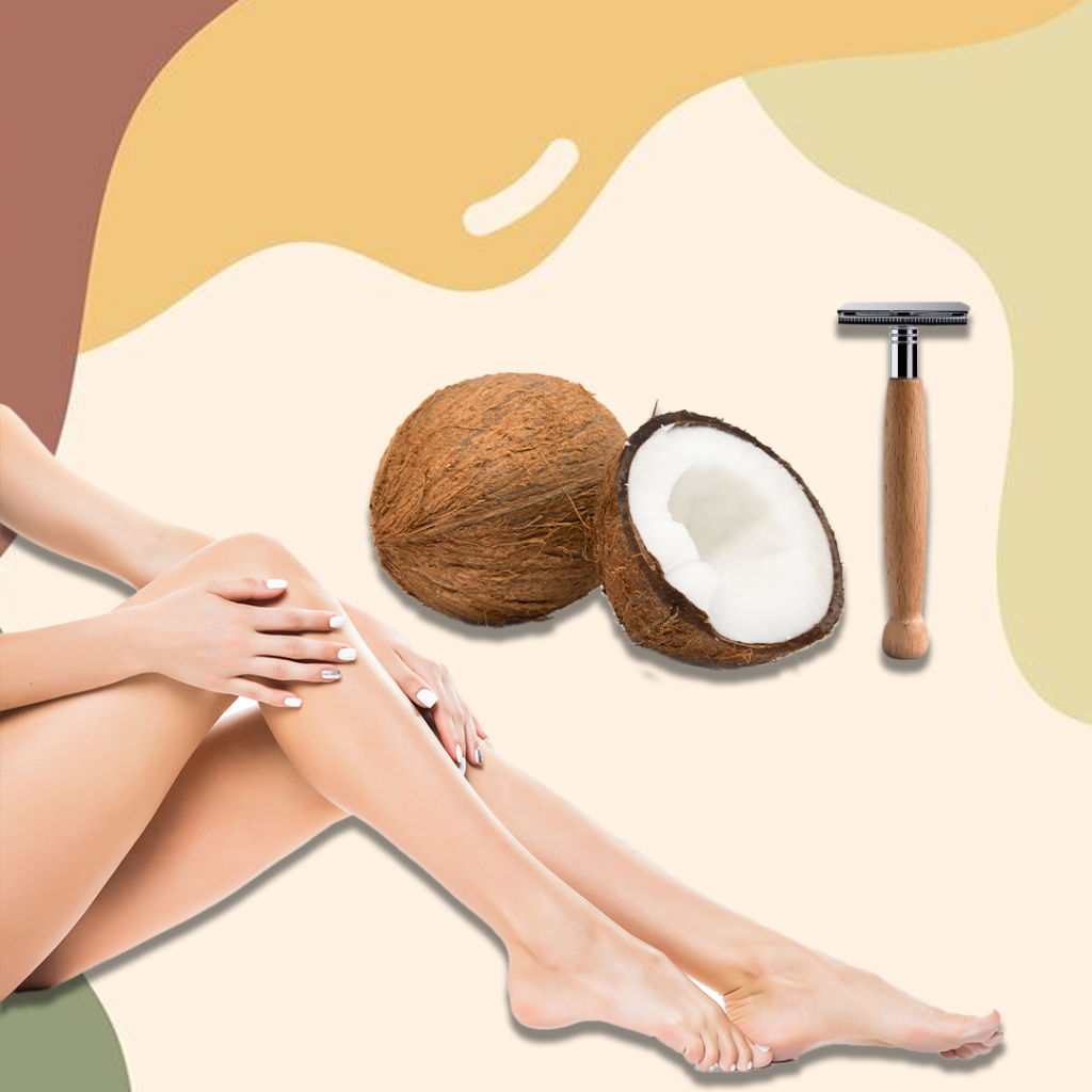 Coconut oil can be used for shaving legs